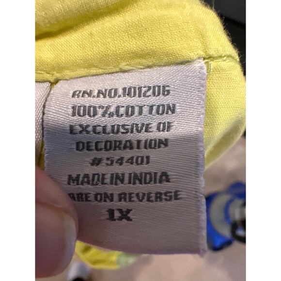 Women’s Soft Surroundings Yellow Embroidered Tunic Top Size 1X - Picture 7 of 7